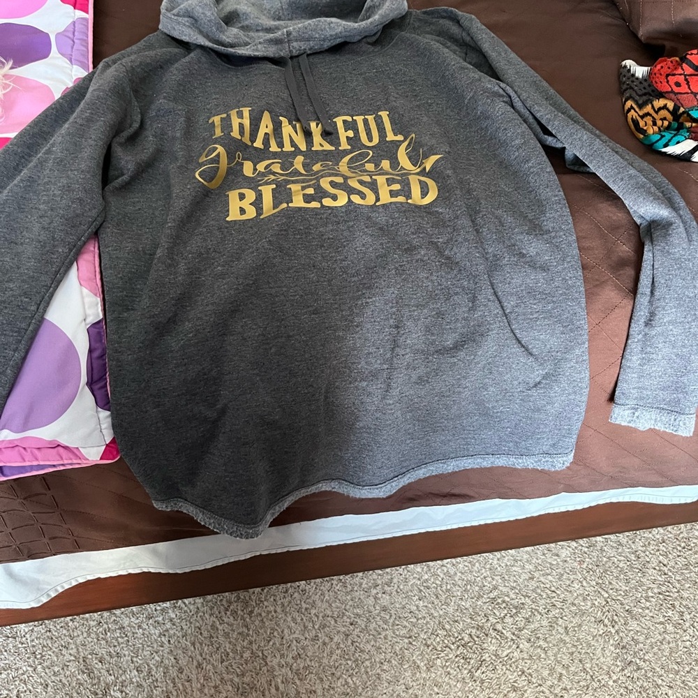 Hanes Gray Hoodie with White Logo